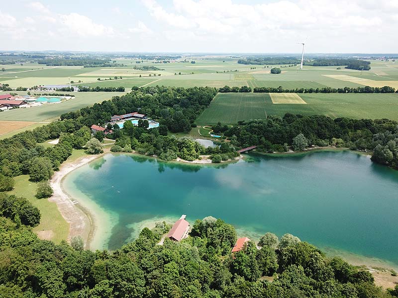 Luftaufnahme, Luftbild vom Mammendorfer See in Mammendorf