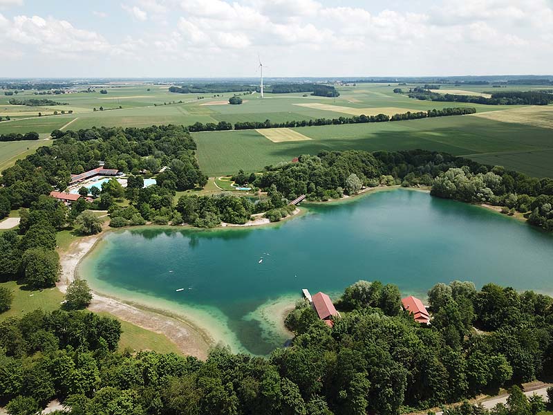 Luftaufnahme, Luftbild vom Mammendorfer See in Mammendorf
