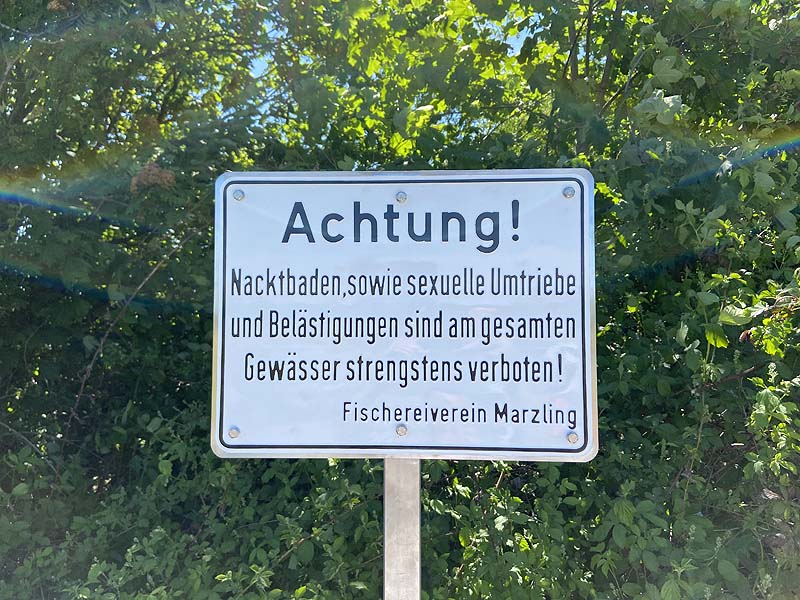 Der Marzlinger Weiher bei Freising im Jahr 2021