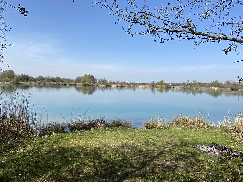 Der Marzlinger Weiher bei Freising im Jahr 2021