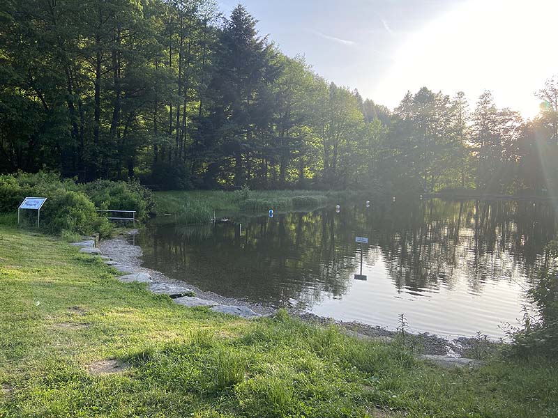 Der Badesee Naturschwimmbad Sulzburg in Baden-Württemberg