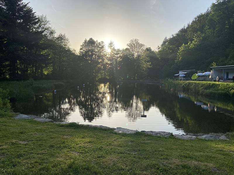 Der Badesee Naturschwimmbad Sulzburg in Baden-Württemberg