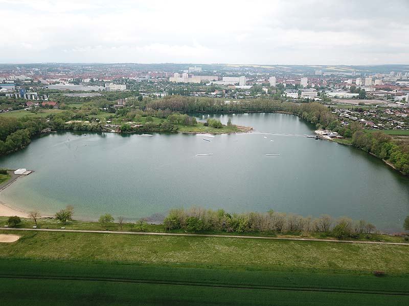Luftaufnahme, Luftbild vom Nordstrand Erfurt in Thüringen