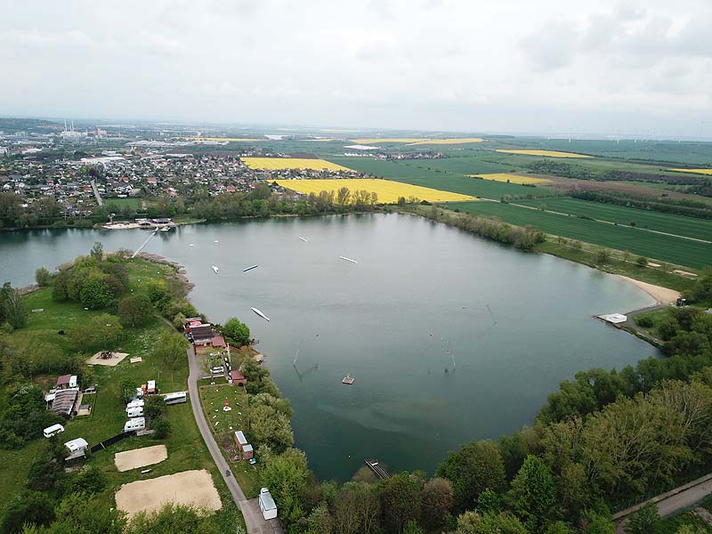 Luftaufnahme, Luftbild vom Nordstrand Erfurt in Thüringen
