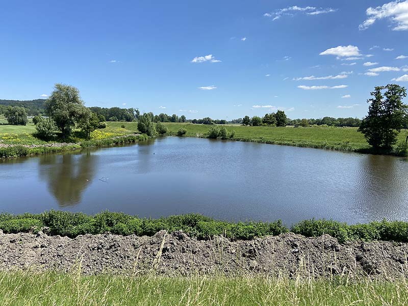 Der Badesee Oberachdorfer Weiher bei Regensburg