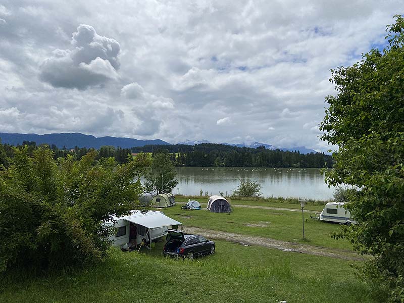 Der Badesee Oberer Lechsee in Lechbruck am See