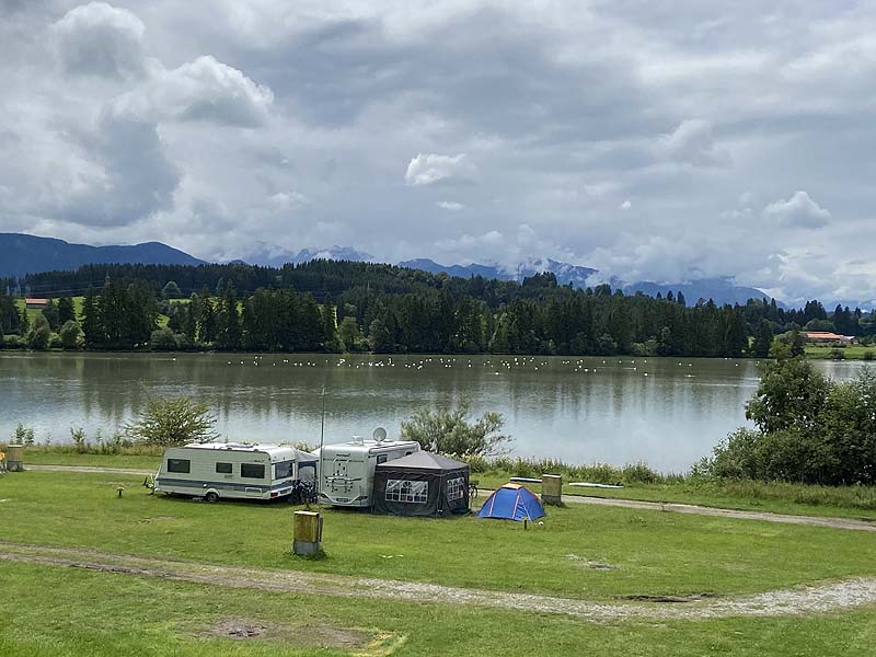 Der Badesee Oberer Lechsee in Lechbruck am See