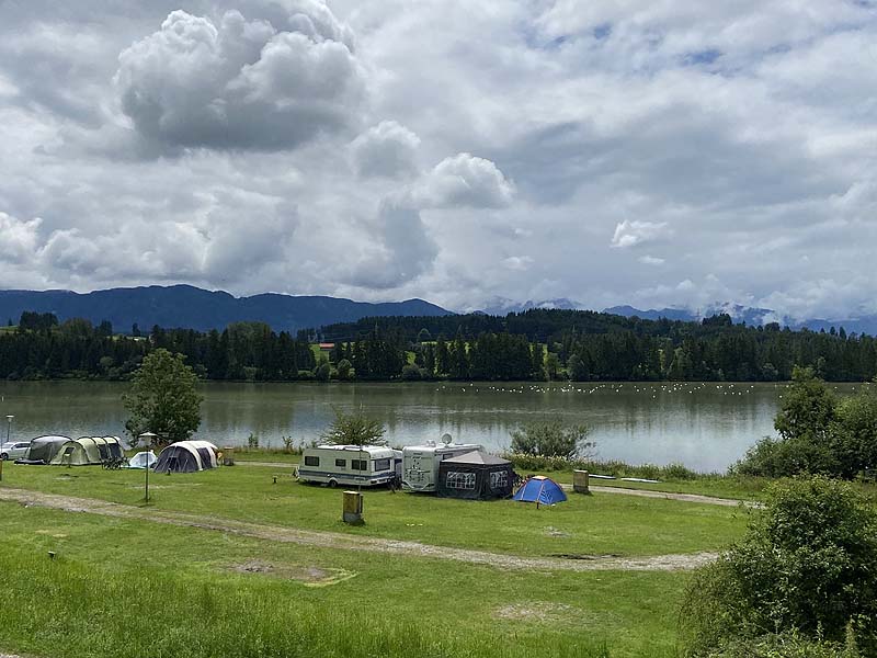 Der Badesee Oberer Lechsee in Lechbruck am See