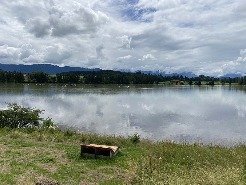 Der Badesee Oberer Lechsee in Lechbruck am See