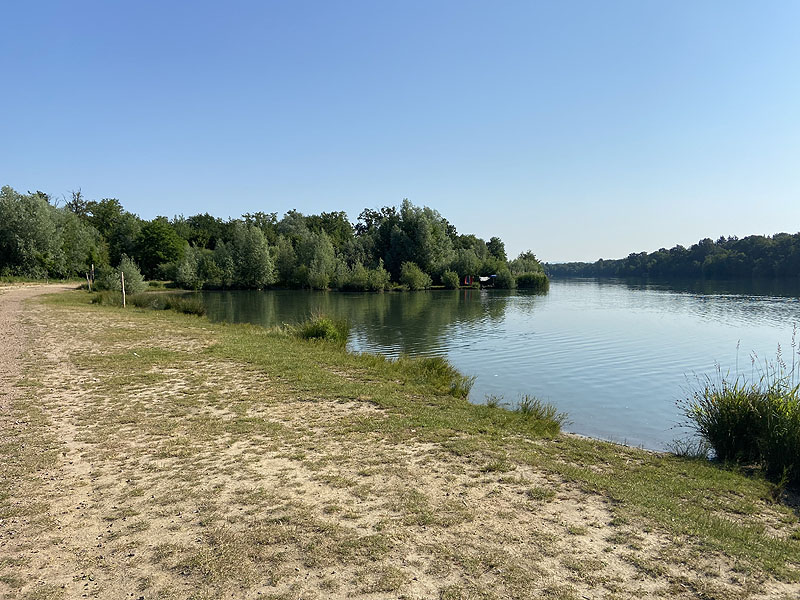 Der Badesee Opfinger Baggersee in Freiburg