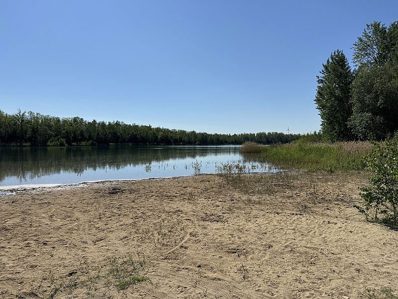 Der Badesee Prößdorfer See in Thüringen