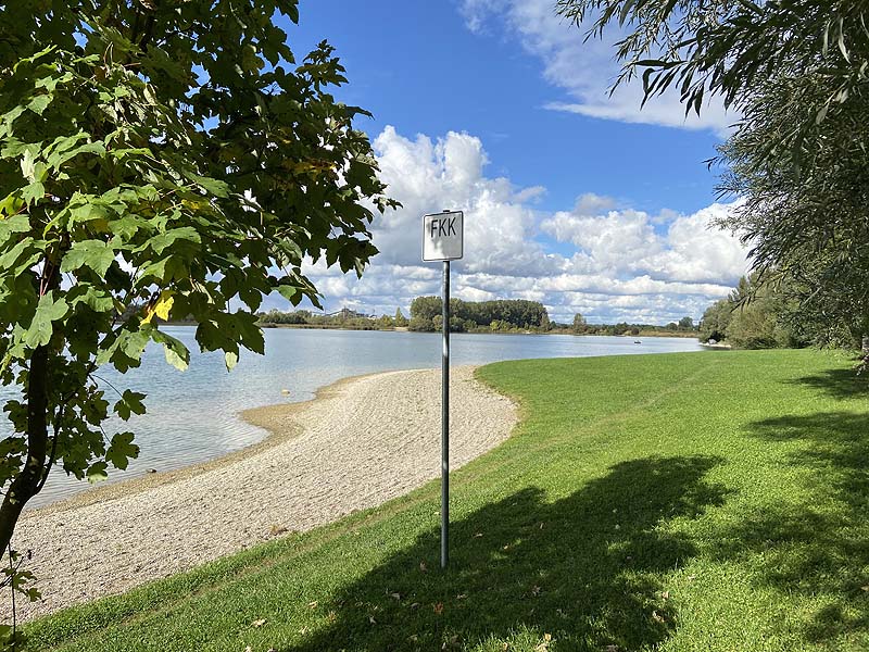 Der FKK Bereich am Pullinger Weiher bei Freising