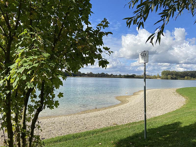 Der FKK Bereich am Pullinger Weiher bei Freising