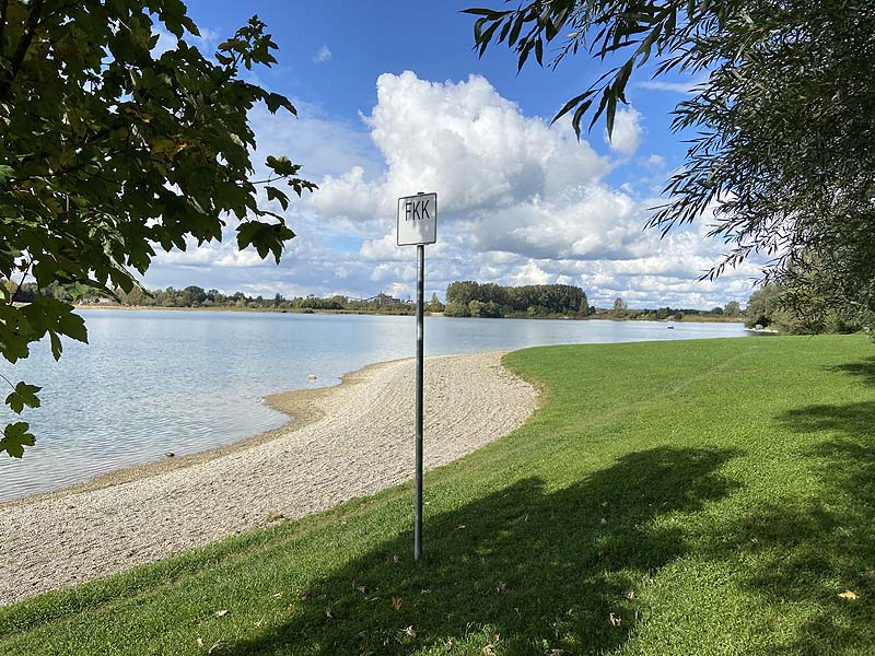 Der FKK Bereich am Pullinger Weiher bei Freising