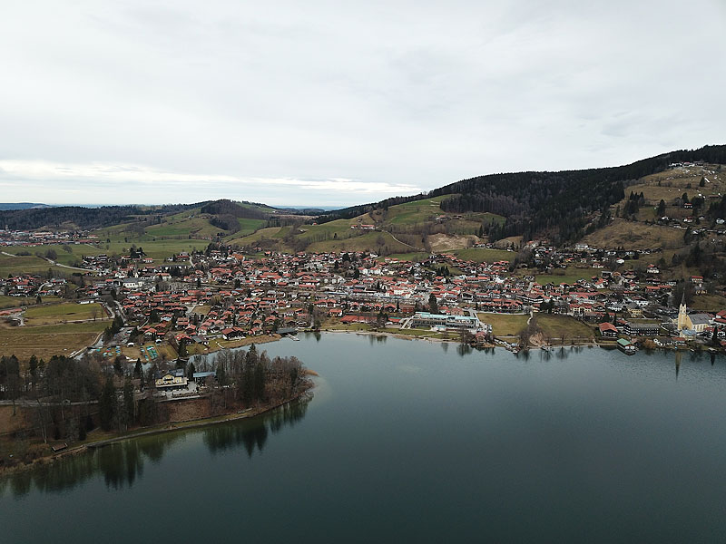 Luftaufnahme, Luftbild vom Schliersee in Bayern