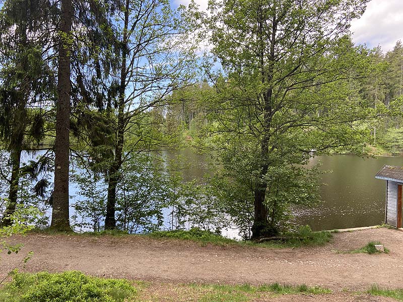 Der Badesee Schlüchtsee in Grafenhausen in Baden-Württemberg