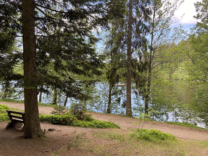 Der Badesee Schlüchtsee in Grafenhausen in Baden-Württemberg