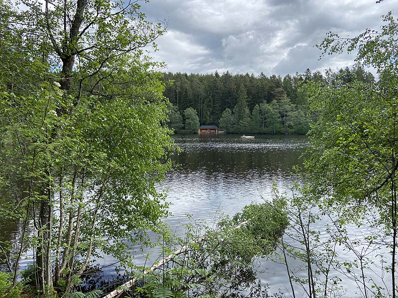 Der Badesee Schlüchtsee in Grafenhausen in Baden-Württemberg