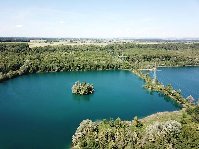 Luftaufnahme, Luftbild vom Sendener See in Senden