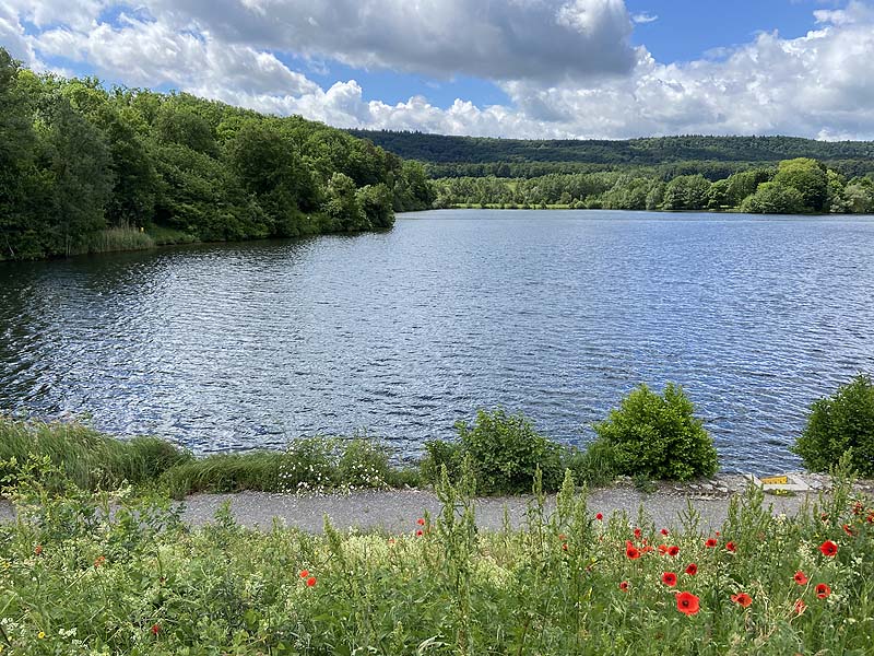 Der Badesee Ehmetsklinge in Zaberfeld in Baden-Württemberg