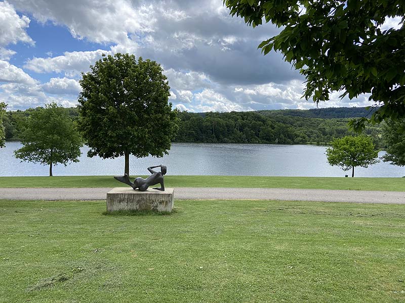 Der Badesee Ehmetsklinge in Zaberfeld in Baden-Württemberg