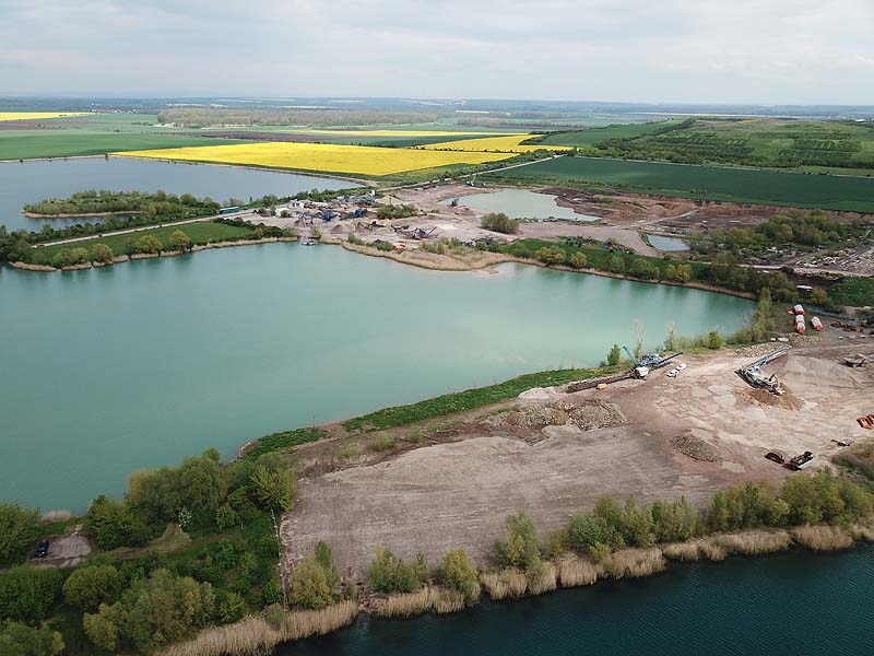 Luftaufnahme, Luftbild vom Strandbad Erfurt-Stotternheim in Thüringen