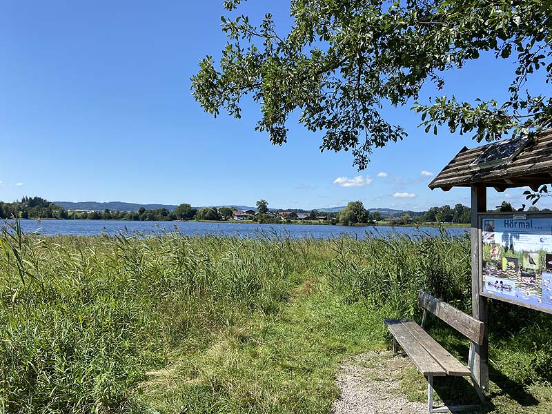 Der Badesee Sulzberger See in Sulzberg