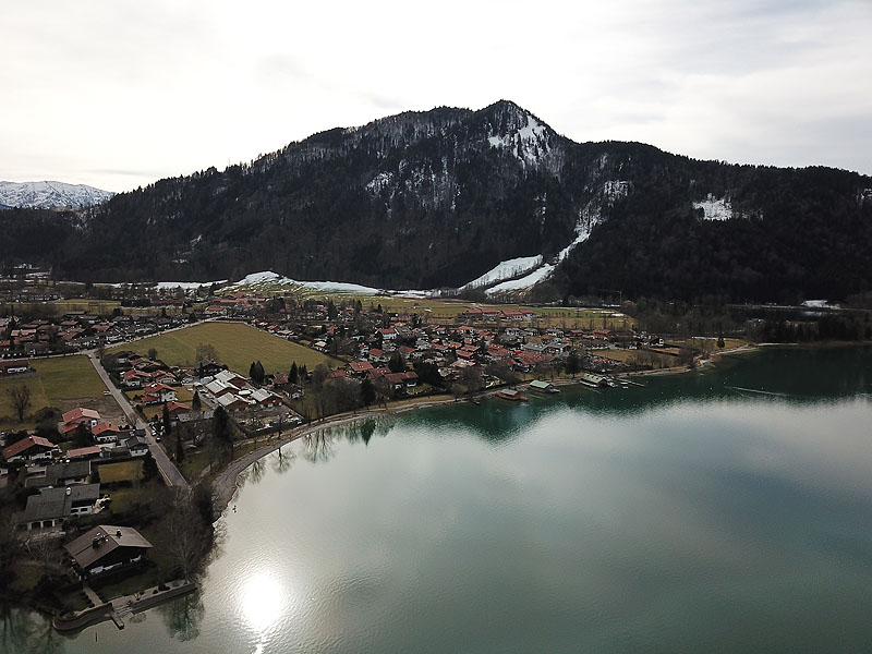Luftaufnahme, Luftbild vom Tegernsee in Bayern