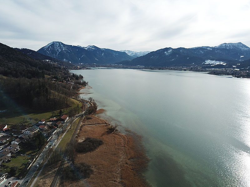 Luftaufnahme, Luftbild vom Tegernsee in Bayern