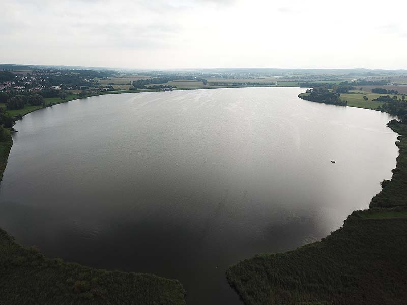 Luftaufnahme, Luftbild vom Vilstalsee in Marklkofen
