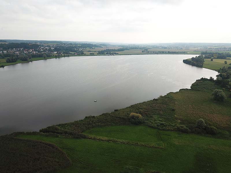 Luftaufnahme, Luftbild vom Vilstalsee in Marklkofen