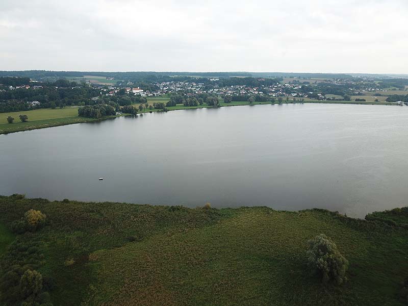 Luftaufnahme, Luftbild vom Vilstalsee in Marklkofen