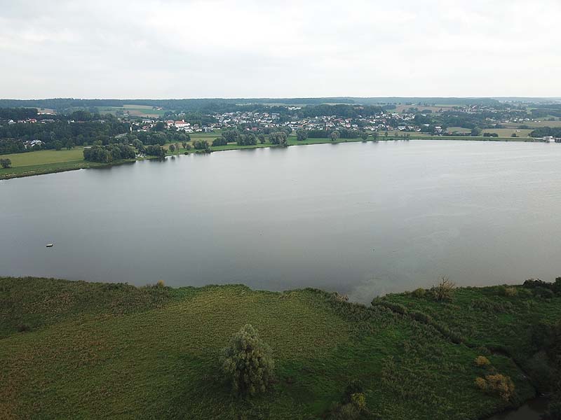 Luftaufnahme, Luftbild vom Vilstalsee in Marklkofen
