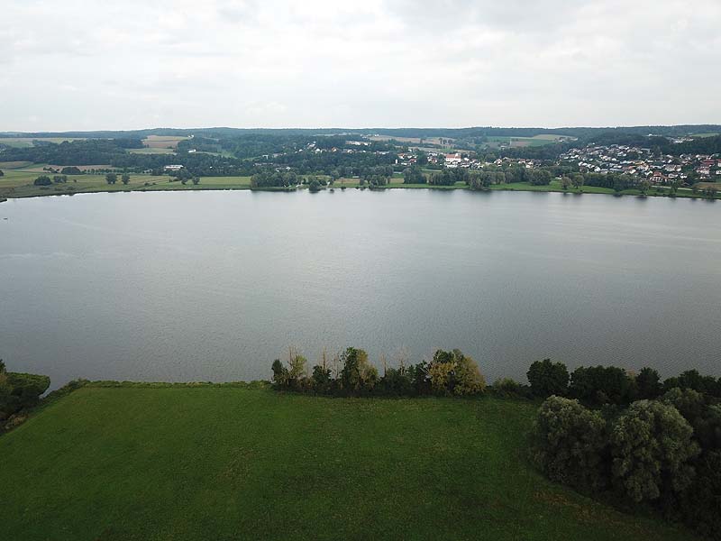 Luftaufnahme, Luftbild vom Vilstalsee in Marklkofen