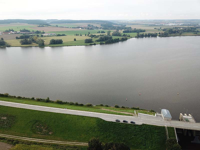 Luftaufnahme, Luftbild vom Vilstalsee in Marklkofen