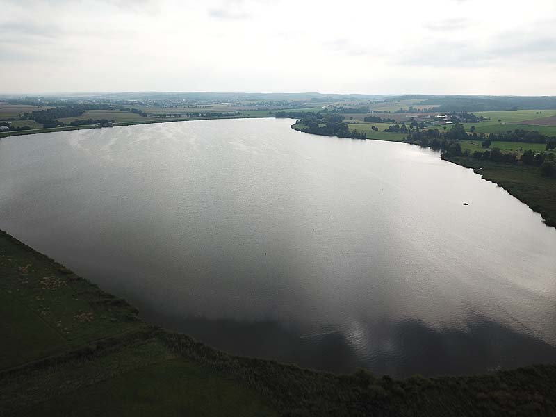 Luftaufnahme, Luftbild vom Vilstalsee in Marklkofen