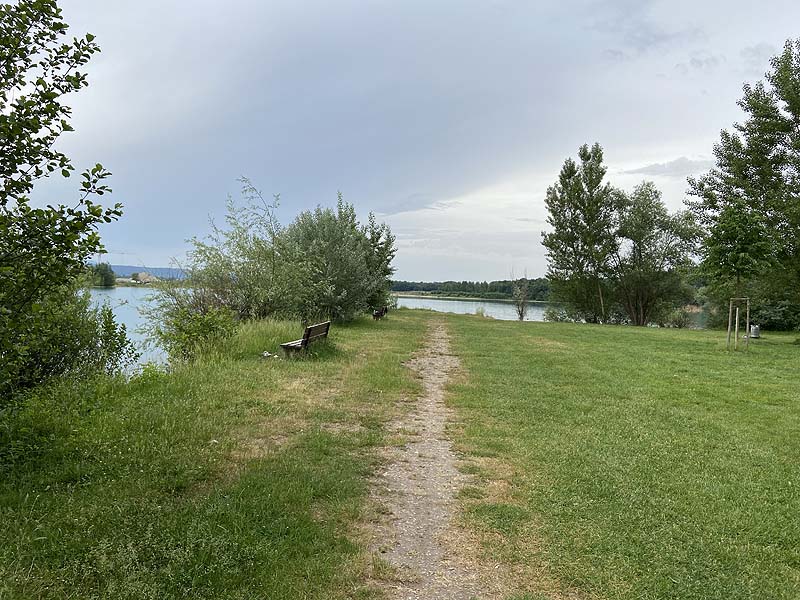 Der Badesee Waldmattensee in Lahr in Baden-Württemberg