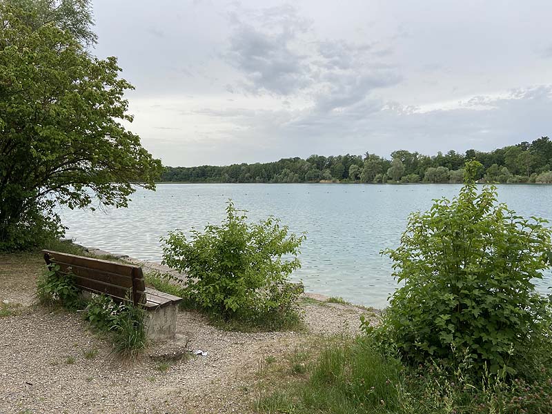 Der Badesee Waldmattensee in Lahr in Baden-Württemberg