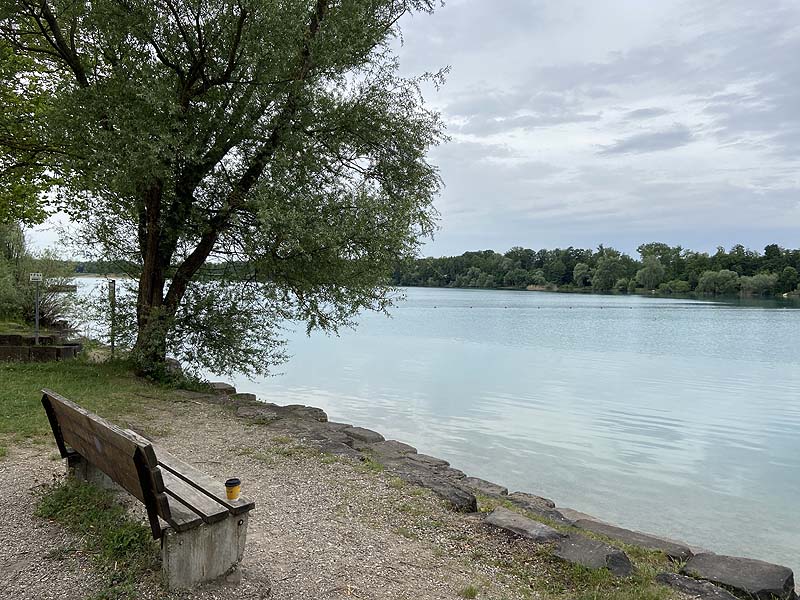 Der Badesee Waldmattensee in Lahr in Baden-Württemberg