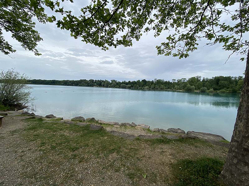 Der Badesee Waldmattensee in Lahr in Baden-Württemberg